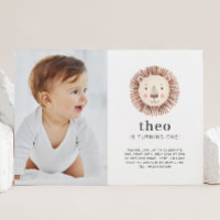 Lion Face Foto Einladung