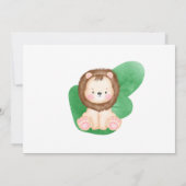 Lion Face Foto Einladung (Rückseite)