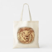 Lion Face individuelle Name Tote Bag Tragetasche (Rückseite)