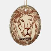 Lion Face Keramik Ornament (Rechts)