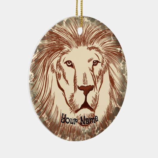 Lion Face Keramik Ornament (Rechts)