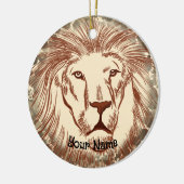 Lion Face Keramik Ornament (Links)