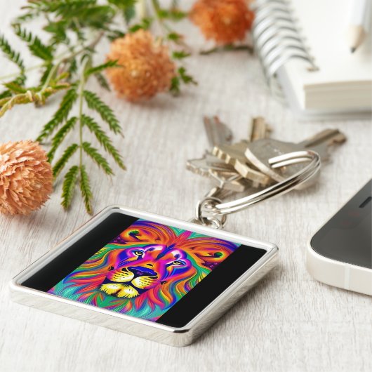 lion face keychain schlüsselanhänger (Seite)