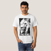 Lion Face King Elegante Moderne Mens Template Weiß T-Shirt (Vorne ganz)