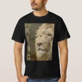 Lion Face Mens Modernes elegantes Schwarzes Templa T-Shirt (Vorderseite)