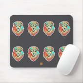Lion Face Mouse Mat Mousepad (Mit Mouse)