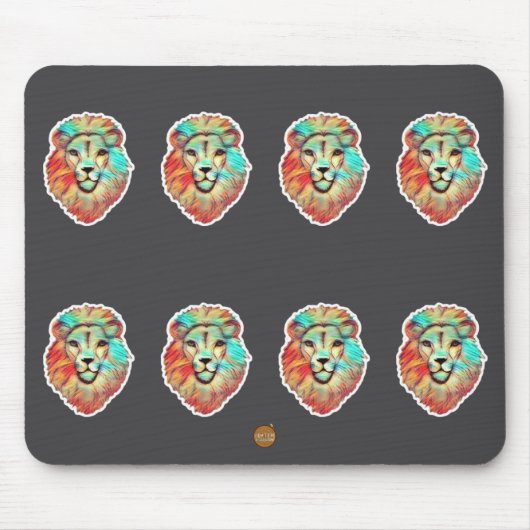 Lion Face Mouse Mat Mousepad (Vorne)