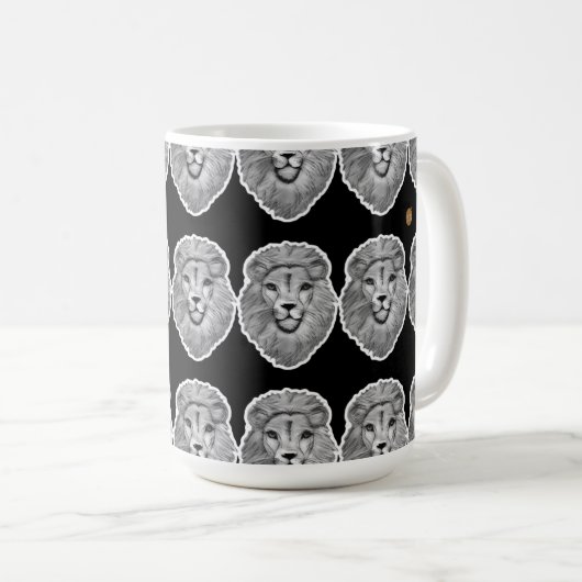  Lion Face Mug Kaffeetasse (VorderseiteRechts)