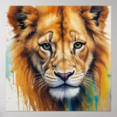 Lion Face Poster (Vorne)