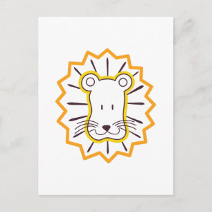 Lion Face Postkarte