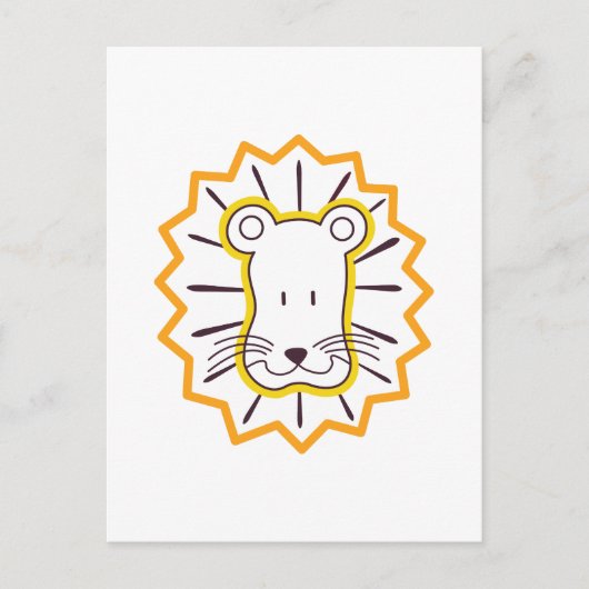 Lion Face Postkarte (Vorderseite)