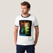 Lion face print & hope text T - Shirt (Vorne ganz)