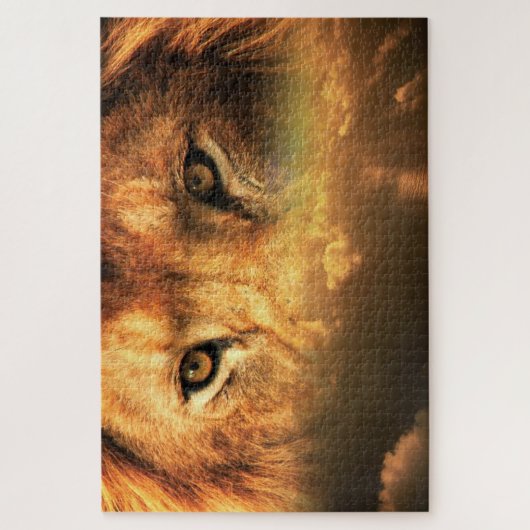 Lion Face - Sunset Art Puzzle (Vertikal)