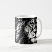 Lion Face The King Animals Template Pop Art Kaffeetasse (VorderseiteRechts)