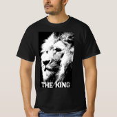 Lion Face Trendy Elegant Moderne Schwarz-Weiß T-Shirt (Vorderseite)