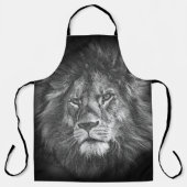 Lion Face Wild Animals Trendy Template Black Schürze (Vorderseite)