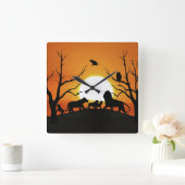 Lion family at sunset Africa Quadratische Wanduhr (Zuhause)