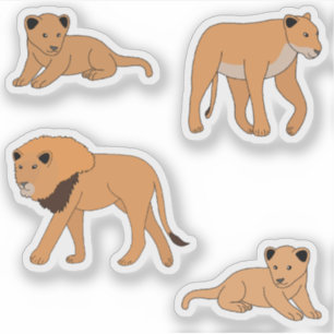 Lion Family Aufkleber