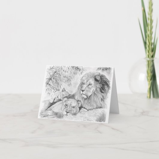Lion Family Karte (Vorderseite)