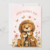 Lion Family Liebe Sie Mama Mütter Tageskarte Einladung (Vorderseite)