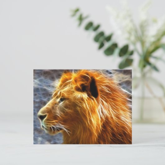 Lion Fantasy Postcard Postkarte (Stehend Vorderseite)