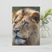 Lion Feiertagskarte (Stehend Vorderseite)