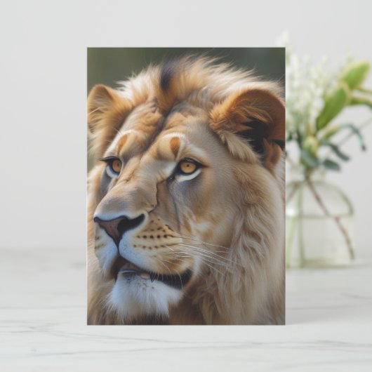 Lion Feiertagskarte (Stehend Vorderseite)