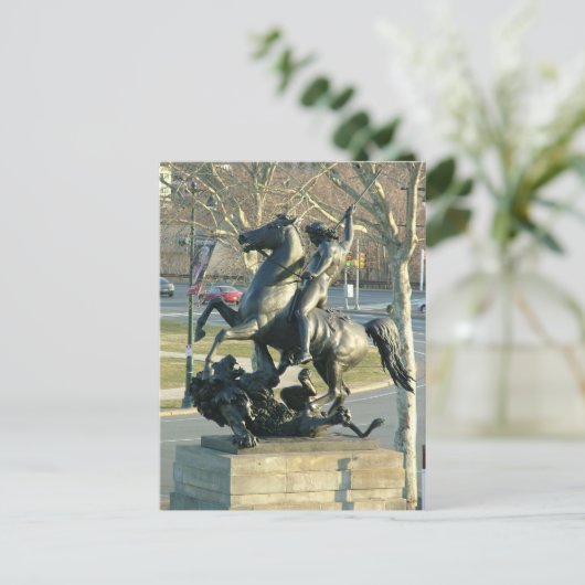 Lion Figher Postkarte (Stehend Vorderseite)