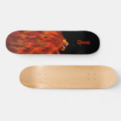 Lion Fire Flames Custom Skateboard (Horizontal)