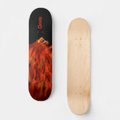 Lion Fire Flames Custom Skateboard (Vorderseite)