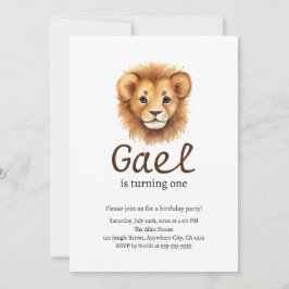 Lion First King of the Jungle Birthday Einladung