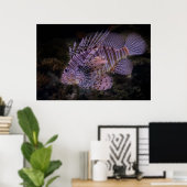 Lion Fish Wall Poster Custom Ocean Design (Heimbüro)