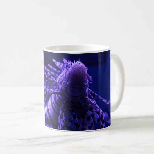 Lion Fish White Coffee Tasse (VorderseiteRechts)