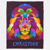 Lion Fleece Blanket (Vorderseite)
