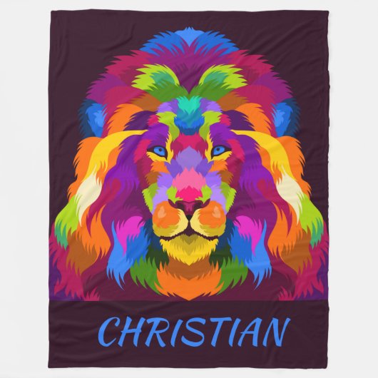Lion Fleece Blanket (Vorderseite)
