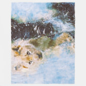 Lion Fleece Blanket (Vorderseite)