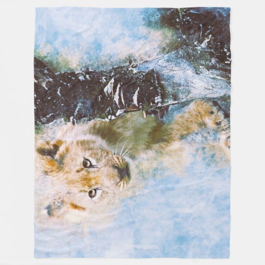 Lion Fleece Blanket (Vorderseite)