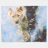 Lion Fleece Blanket (Vorderseite (Horizontal))