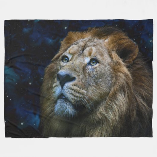 Lion Fleece Blanket (Vorderseite (Horizontal))