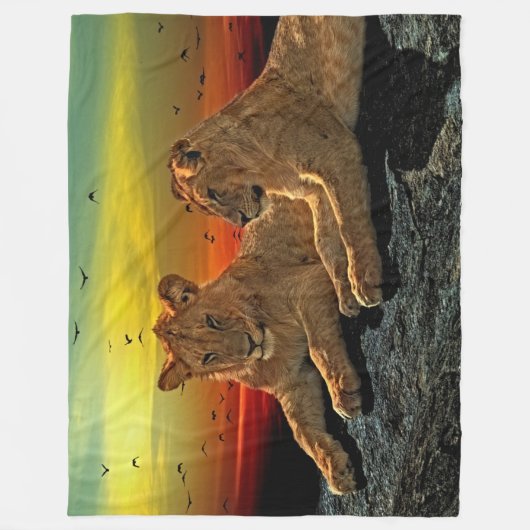 Lion Fleece Blanket (Vorderseite)