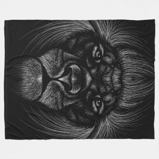 Lion Fleece Blanket (Vorderseite (Horizontal))