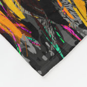 Lion Fleece Blanket | Orange Dark Lion Head Fleece (Ecke)