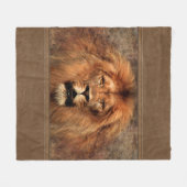 Lion 🦁 fleecedecke (Vorderseite (Horizontal))
