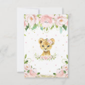 Lion Floral How Big is Mommy's Bly Game Card Einladung (Rückseite)