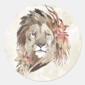 Lion Floral Sticker (Vorderseite)