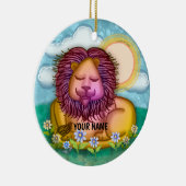 Lion Flowers Keramik Ornament (Rechts)