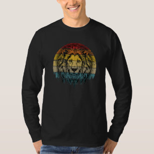 Lion for Kids King Women Vintag Retro Animal Vin T-Shirt