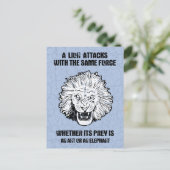 Lion Force Postkarte (Stehend Vorderseite)