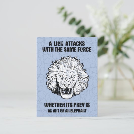 Lion Force Postkarte (Stehend Vorderseite)