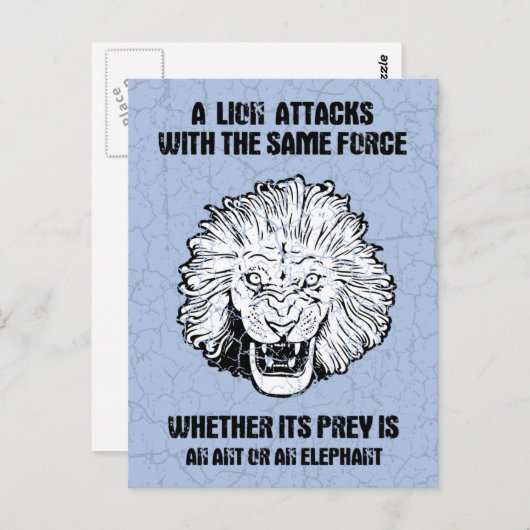 Lion Force Postkarte (Vorne/Hinten)